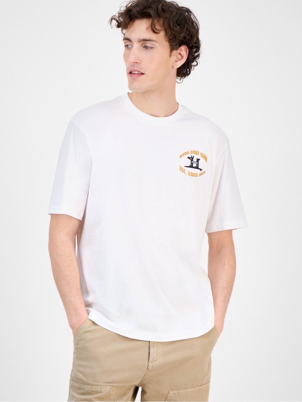 Hugo by Hugo Boss Men's Nodiwop Logo Graphic Cotton T-Shirt